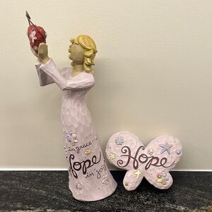 Hope Figurine and Heart Set